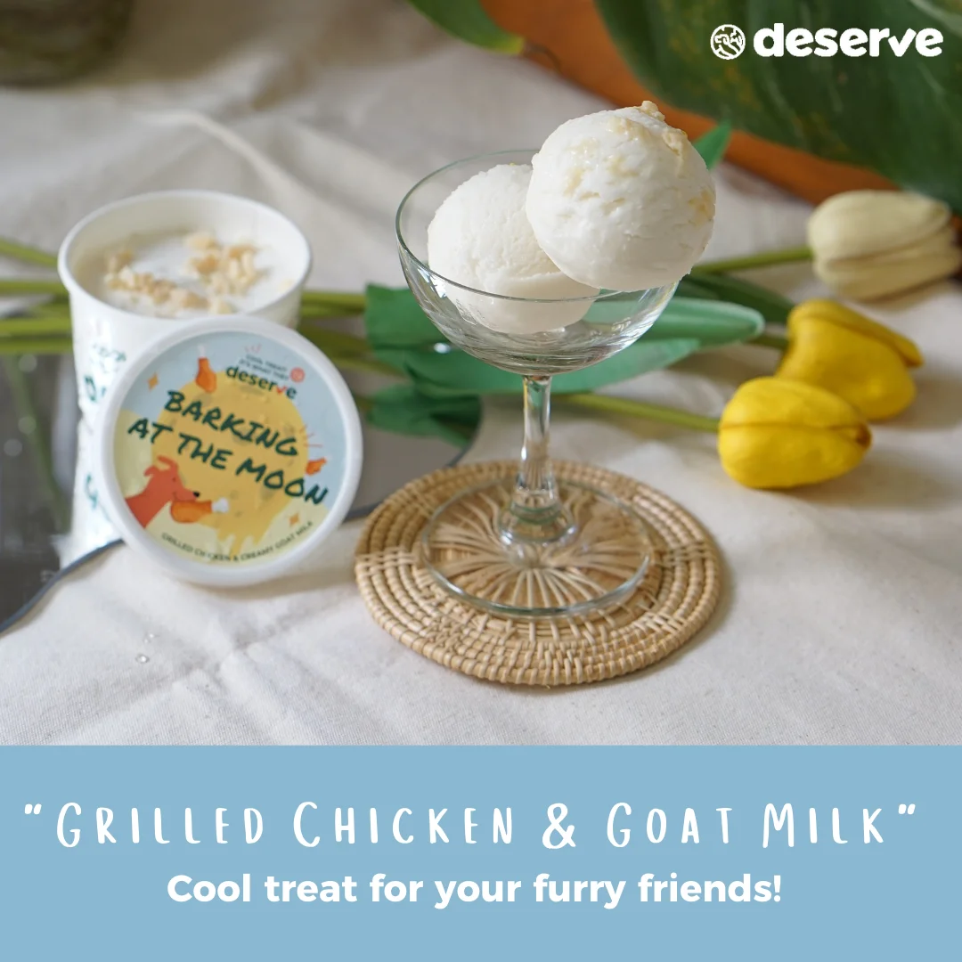 Deserve Gourmet Ice Cream Barking At The Moon – ไอศกรีมสุนัขและแมว รสอกไก่ย่างและนมแพะ - Image 2