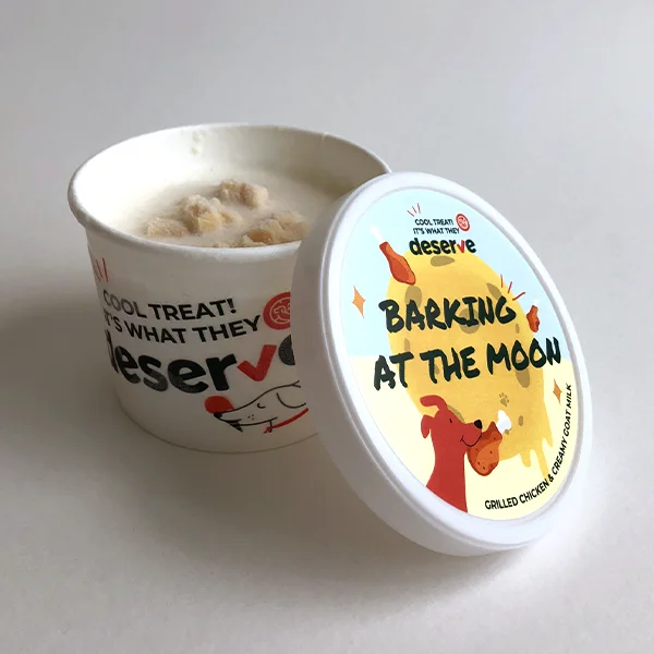 Deserve Gourmet Ice Cream Barking At The Moon – ไอศกรีมสุนัขและแมว รสอกไก่ย่างและนมแพะ - Image 3
