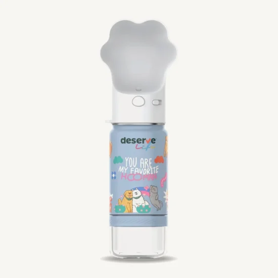 Deserve Happy Paws All-In-One Bottle กระบอกน้ำสัตว์เลี้ยง