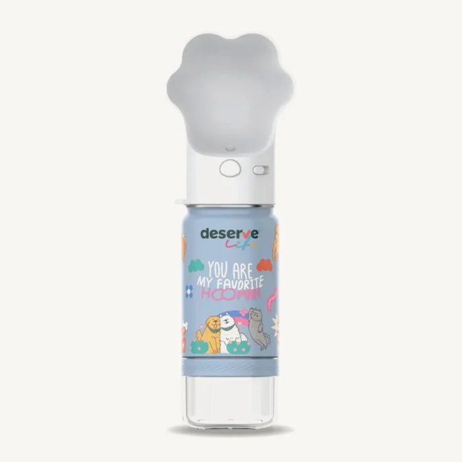 Deserve Happy Paws All-In-One Bottle กระบอกน้ำสัตว์เลี้ยง