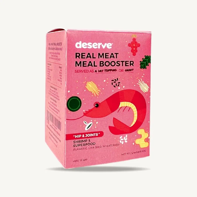 Deserve Real Meat Meal Booster สูตร Hip & Joints กล่อง 12 ซอง