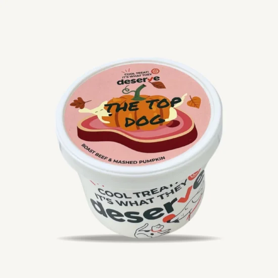 ไอศกรีมสุนัข The Top Dog เนื้อย่างและฟักทองบด