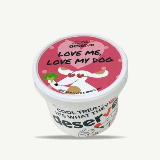 ไอศกรีมสุนัข Love Me, Love My Dog ตับไก่และบรอกโคลี