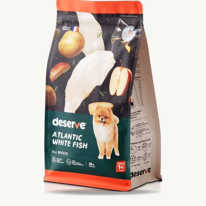 Deserve Holistic Dog Food สูตร Atlantic White Fish – อาหารเม็ดสุนัข ปลาเนื้อขาว บำรุงขนและผิว
