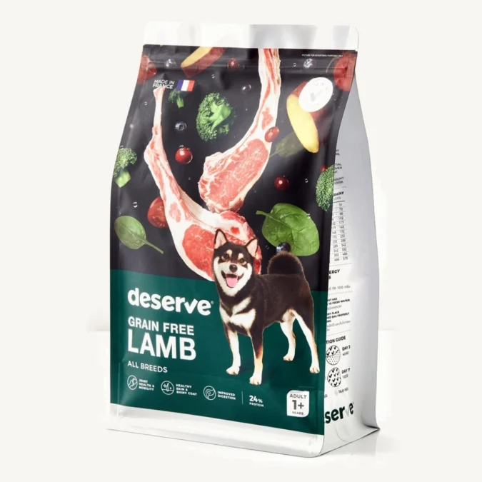 Deserve Holistic Dog Food สูตร Grain Free Lamb – อาหารเม็ดสุนัข เนื้อแกะ มีกลูโคซามีนและคอนดรอยติน