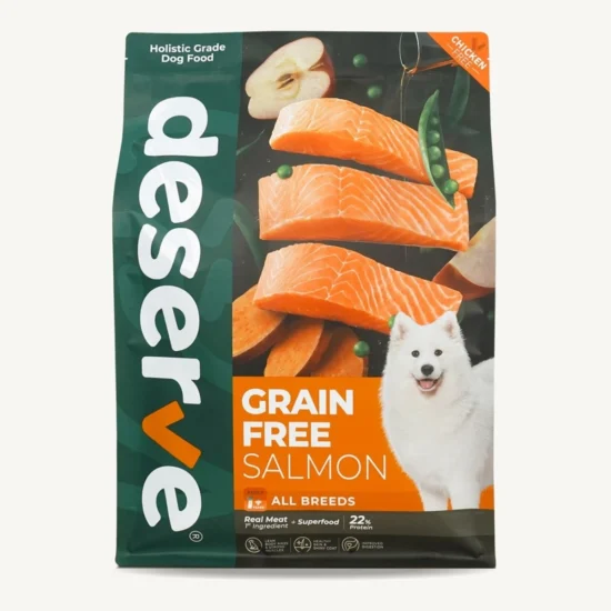 Deserve Holistic Dog Food สูตร Grain Free Salmon – อาหารเม็ดสุนัข แซลมอน บำรุงขนและผิว