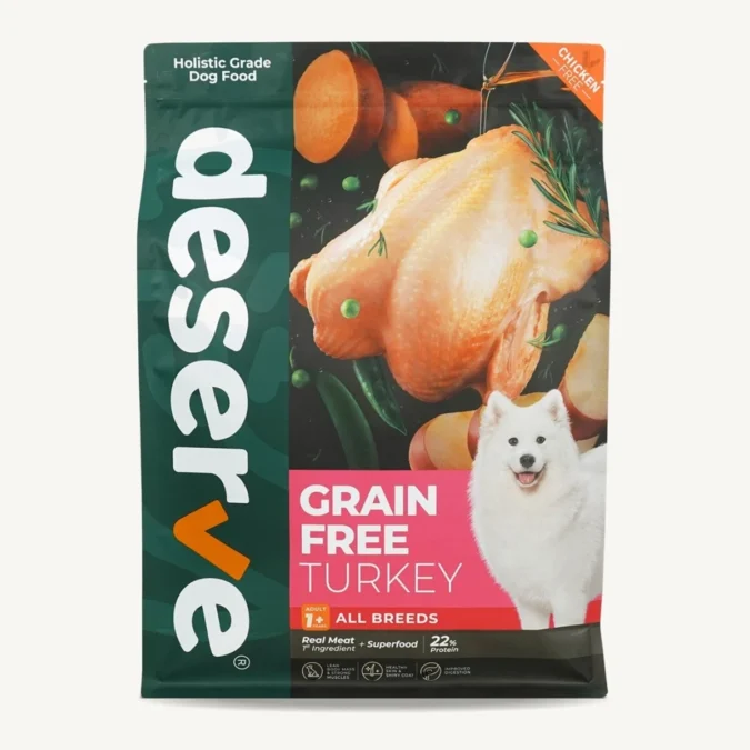 Deserve Holistic Dog Food สูตร Grain Free Turkey – อาหารเม็ดสุนัข ไก่งวง สำหรับน้องที่ต้องดูแลน้ำหนัก